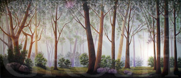 Spring Forest Backdrop Projection