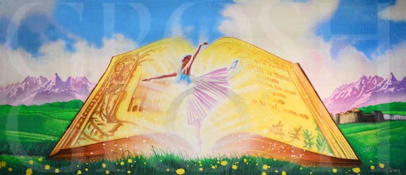 Ballet Dancer Storybook Backdrop Projection - Dance