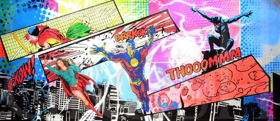 Superheroes Backdrop Projection - Dance