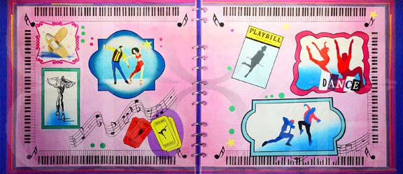Dancers Scrapbook Backdrop Projection - Dance