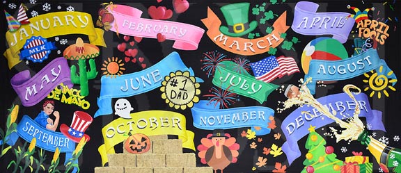 Calendar Backdrop Projection - Dance