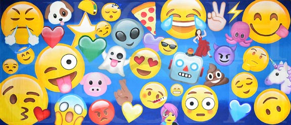 Emoji Montage Backdrop Projection - Dance