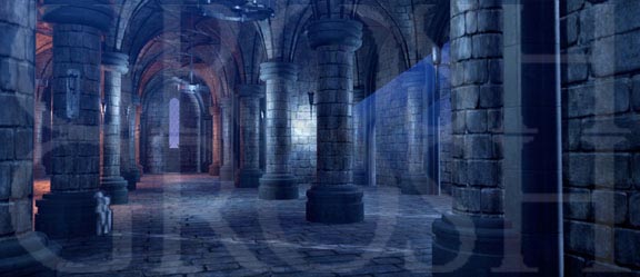 Addams Family Gothic Castle Backdrop Projection
