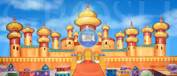Aladdin Animated Backdrop Projections