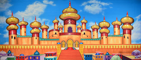 Aladdin Palace Exterior Backdrop Projection