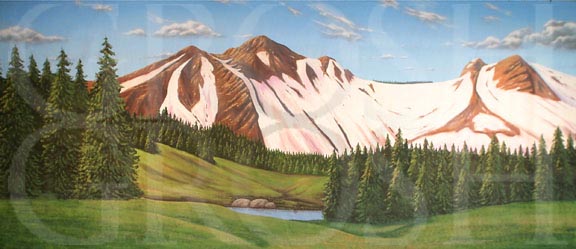 Brigadoon Green Mountain Landscape Backdrop Projection