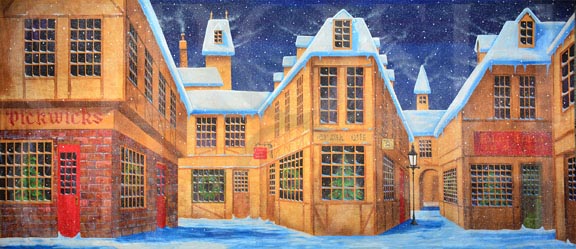 Christmas Carol Backdrop Projections