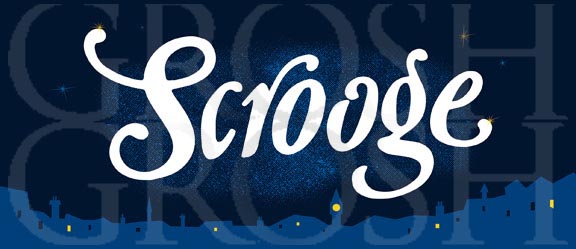 Christmas Carol Scrooge Show Curtain Backdrop Projection