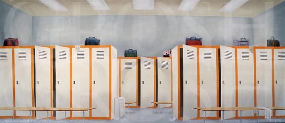Hairspray Locker Room Backdrop Projection