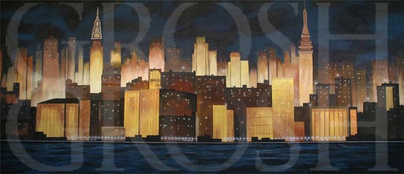 In the Heights New York Skyline Backdrop Projection