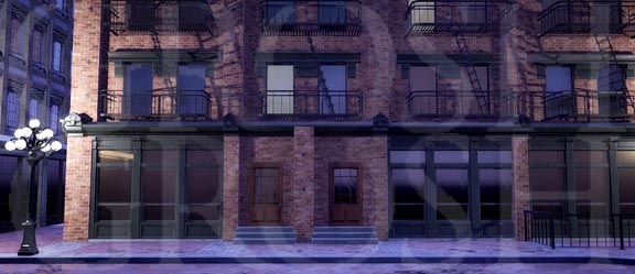 In the Heights Street Apartments Backdrop Projection