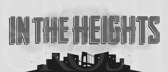 In the Heights Show Curtain Backdrop Projection