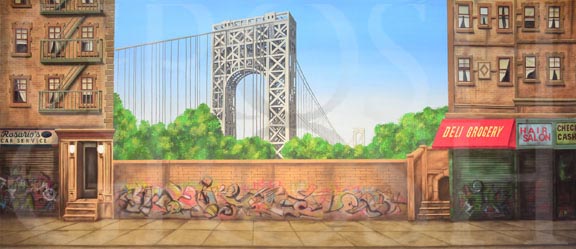 In the Heights Washington Heights Backdrop Projection