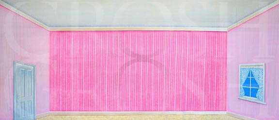 Legally Blonde pink interior bedroom backdrop projection