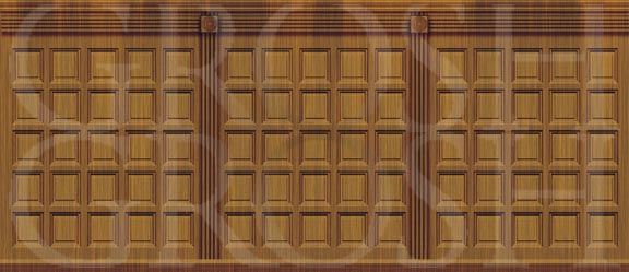 Legally Blonde wood panel interior backdrop projection