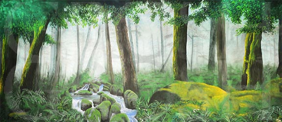 Lion King Mossy Forest-1 Backdrop Projection