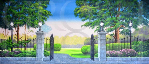 Mary Poppins Park Backdrop Projection