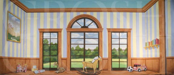 Peter Pan Children's Bedroom Backdrop Projection