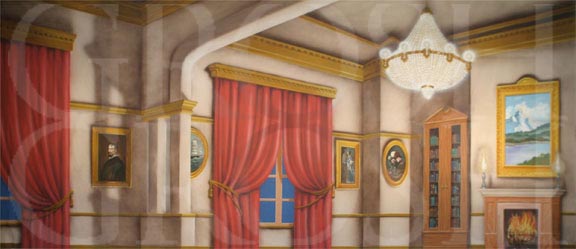 Peter Pan Victorian Parlor Backdrop Projection