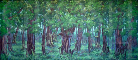 Shrek Dark Forest Backdrop Projection