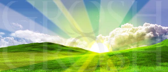 Shrek Sunrise Backdrop Projection
