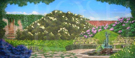 Sound of Music Secret Garden Backdrop Projection