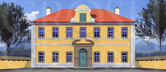 Sound of Music Villa Exterior Backdrop Projection