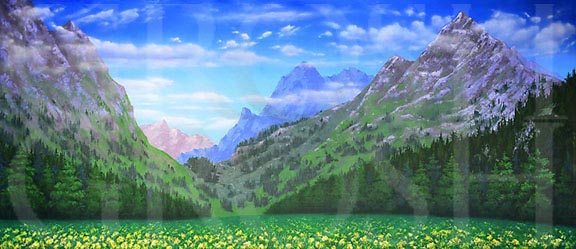 Sound of Music Backdrop Projections