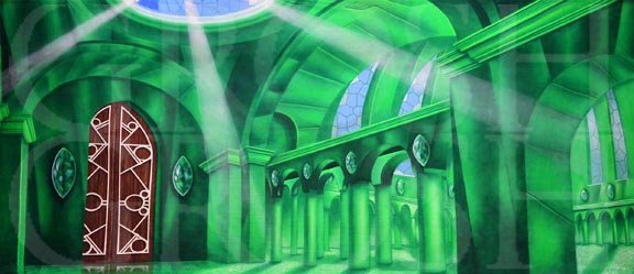 Wizard of Oz Emerald City Interior Backdrop Projection