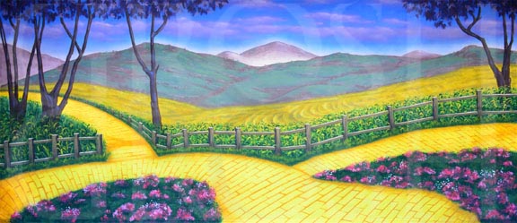 Wizard of Oz Yellow Brick Road Backdrop Projection